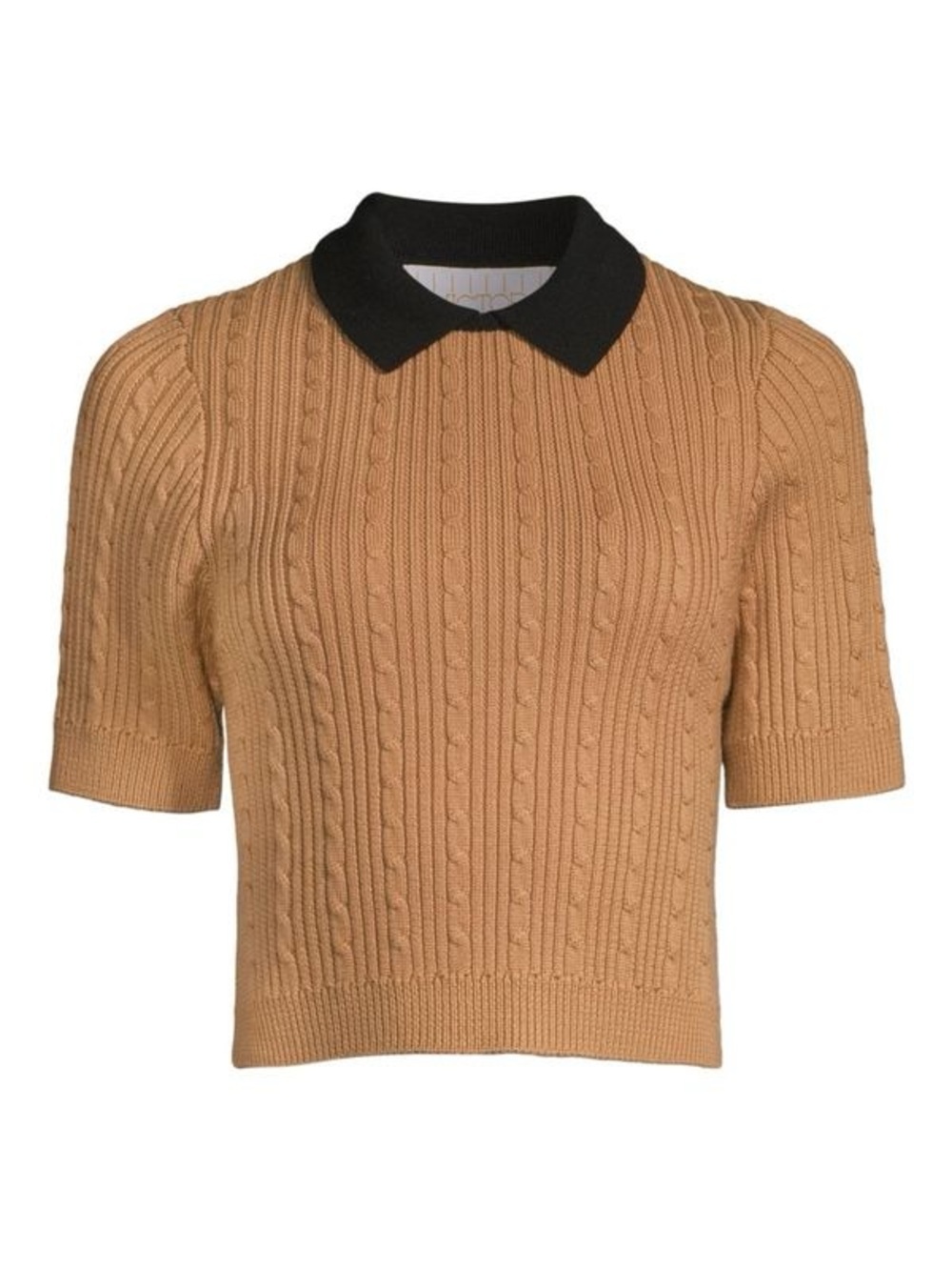 Victor Glemaud wool cable knit polo top